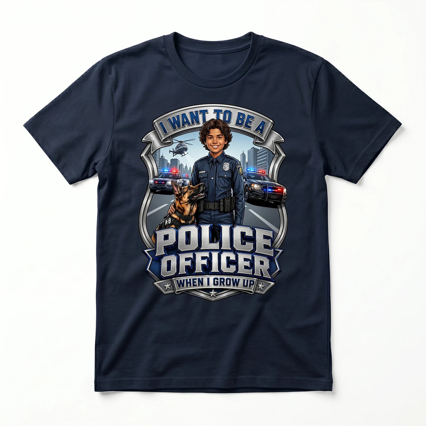 Future Police Officer Tee – White Boy
