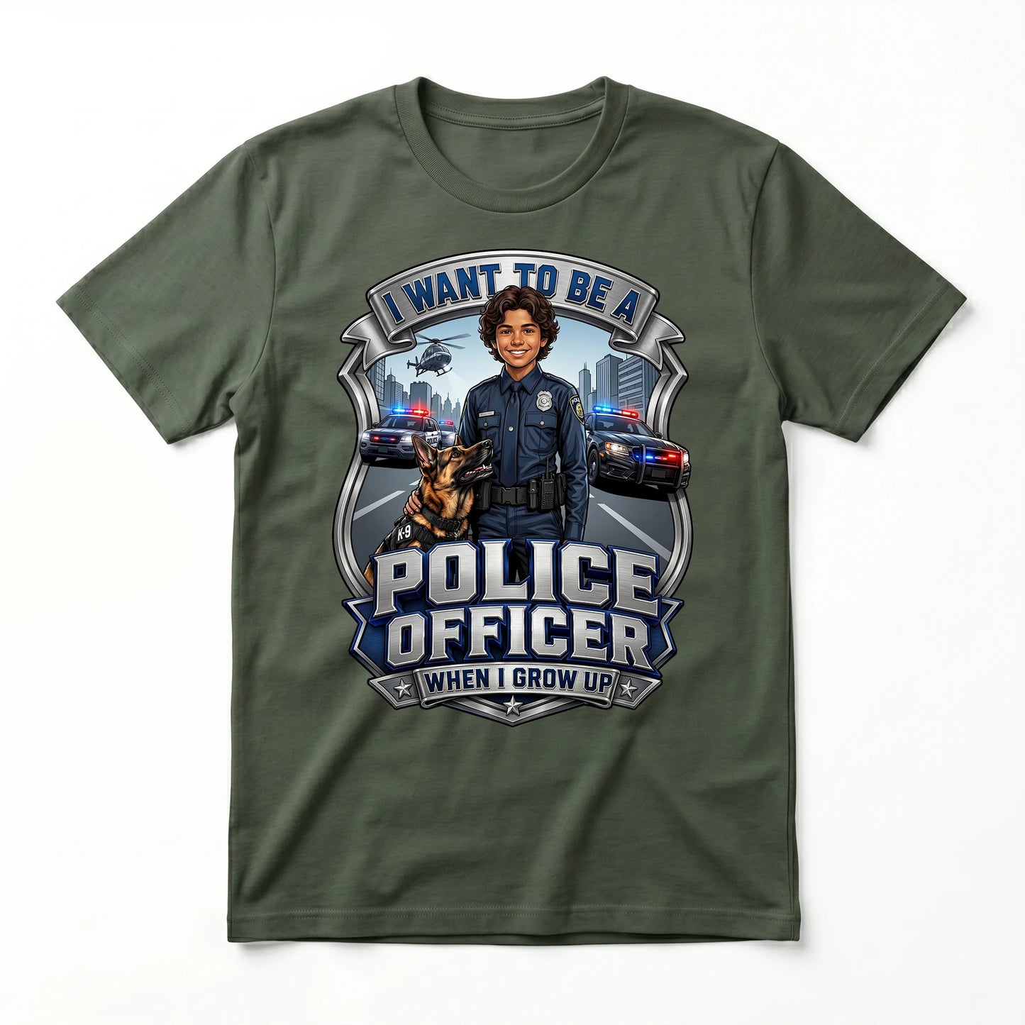 Future Police Officer Tee – White Boy