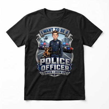 Youth Future Police Officer Tee – White Boy