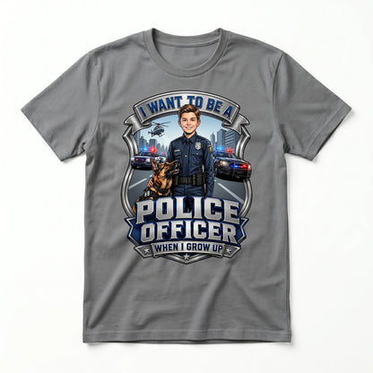 Youth Future Police Officer Tee – White Boy