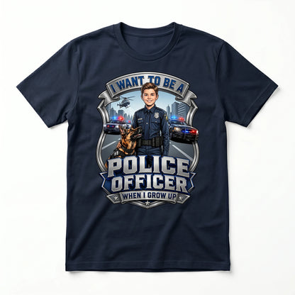 Youth Future Police Officer Tee – White Boy