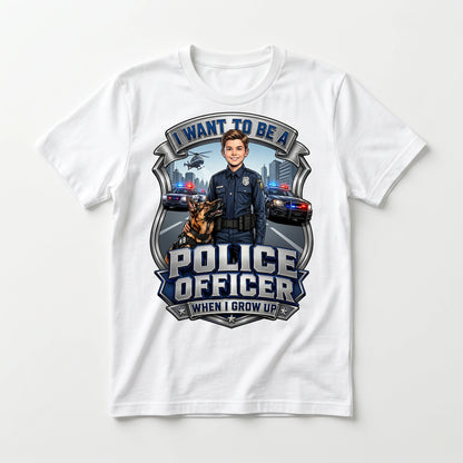 Youth Future Police Officer Tee – White Boy