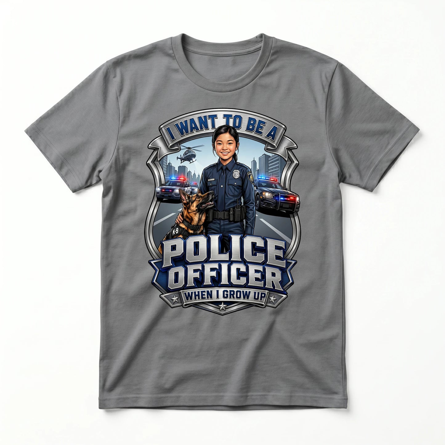 Youth Future Police Officer Tee – Asian Girl