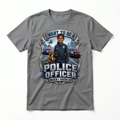 Future Police Officer Tee – Black Girl