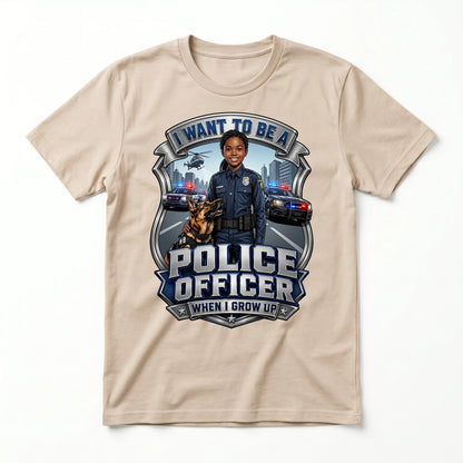 Future Police Officer Tee – Black Girl