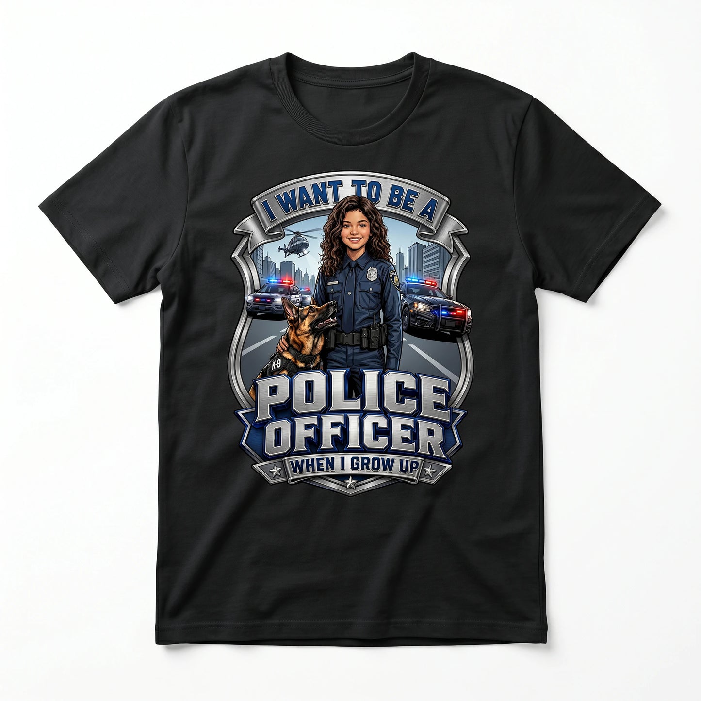 Youth Future Police Officer Tee – Latina Girl