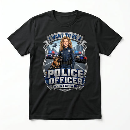 Youth Future Police Officer Tee – White Girl