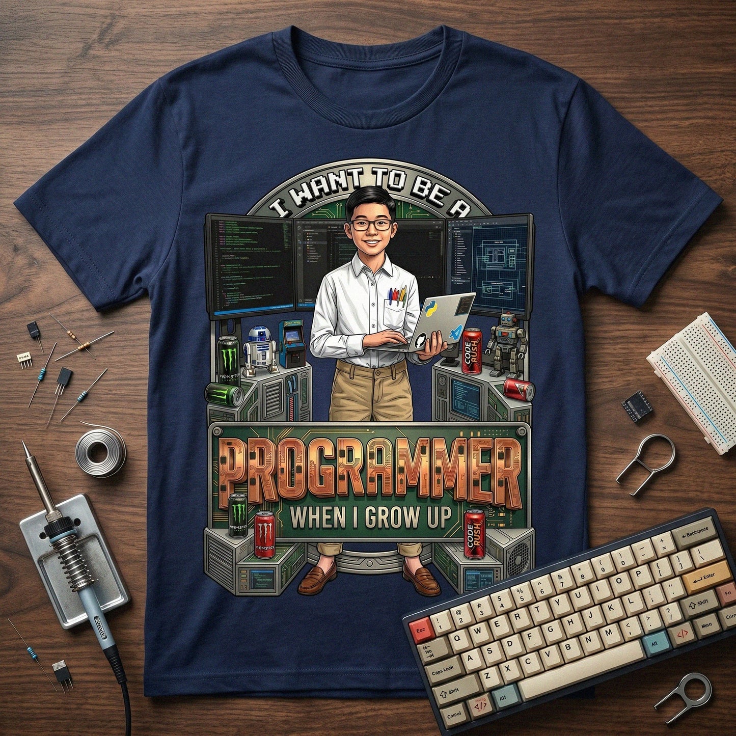 Youth Future Programmer Tee – Asian Boy