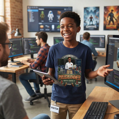 Youth Future Programmer Tee – Black Boy
