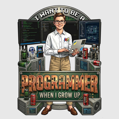 Youth Future Programmer Tee – White Boy