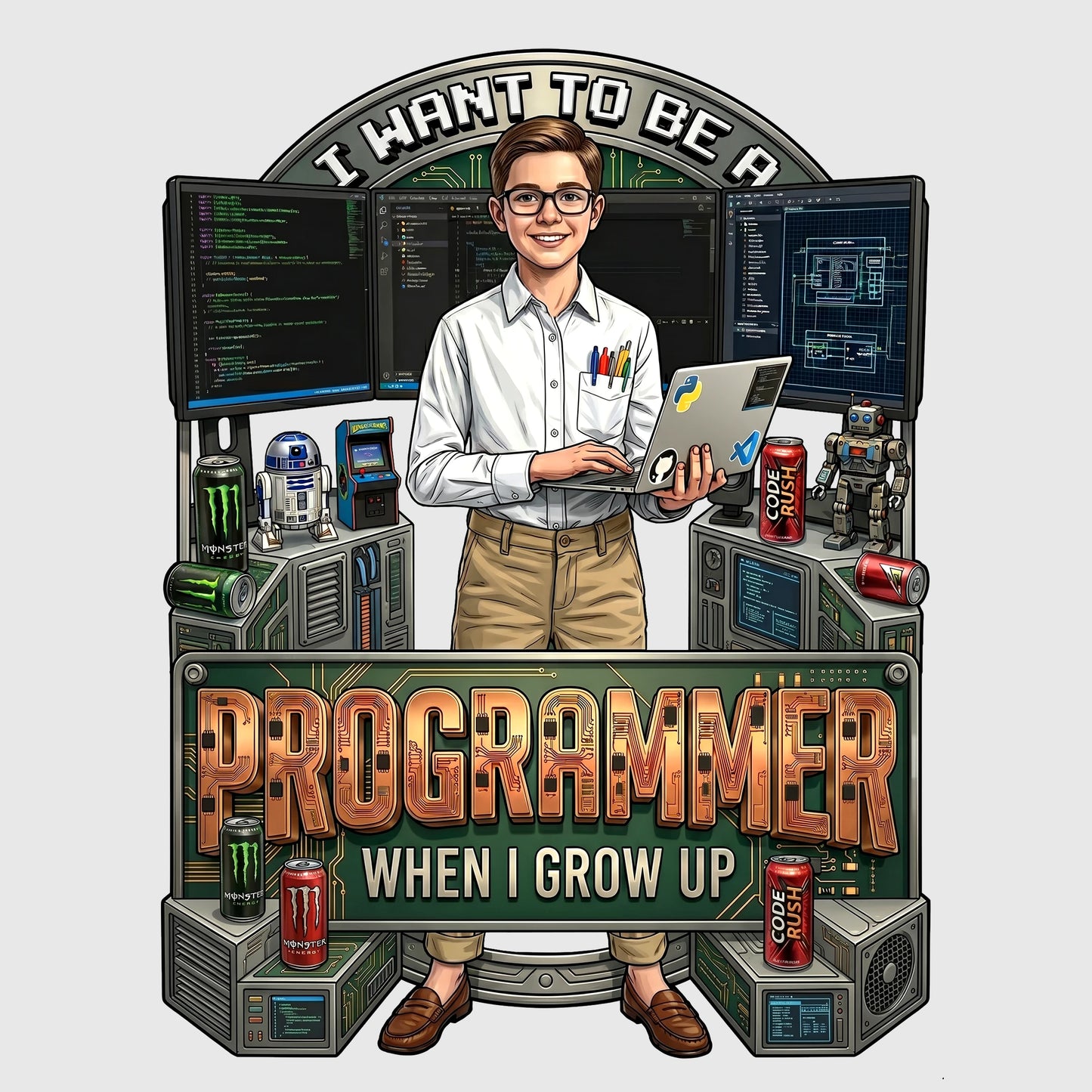 Future Programmer Tee – White Boy