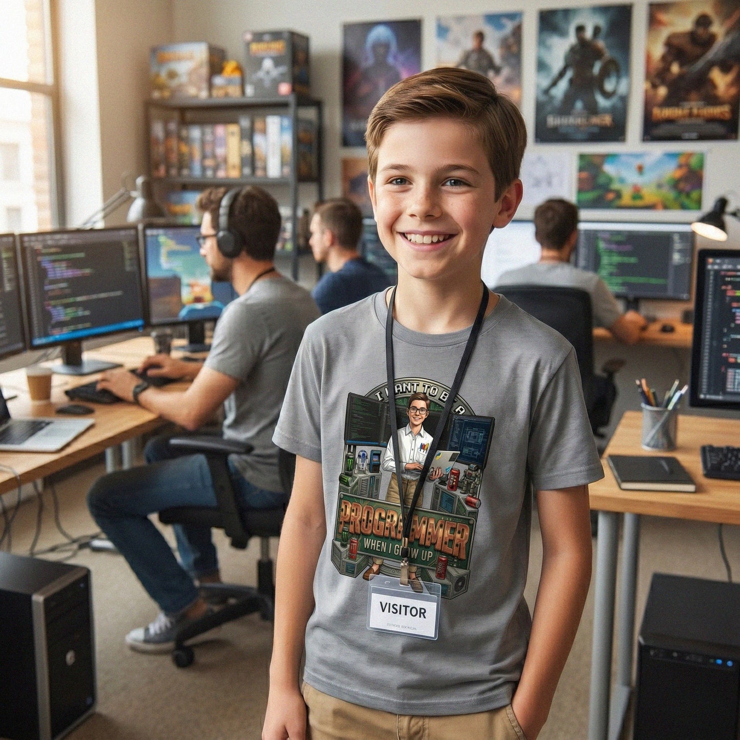 Youth Future Programmer Tee – White Boy