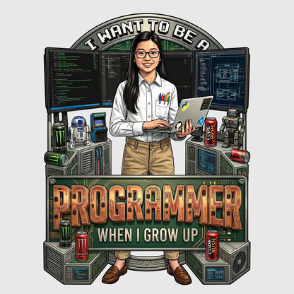 Youth Future Programmer Tee – Asian Girl
