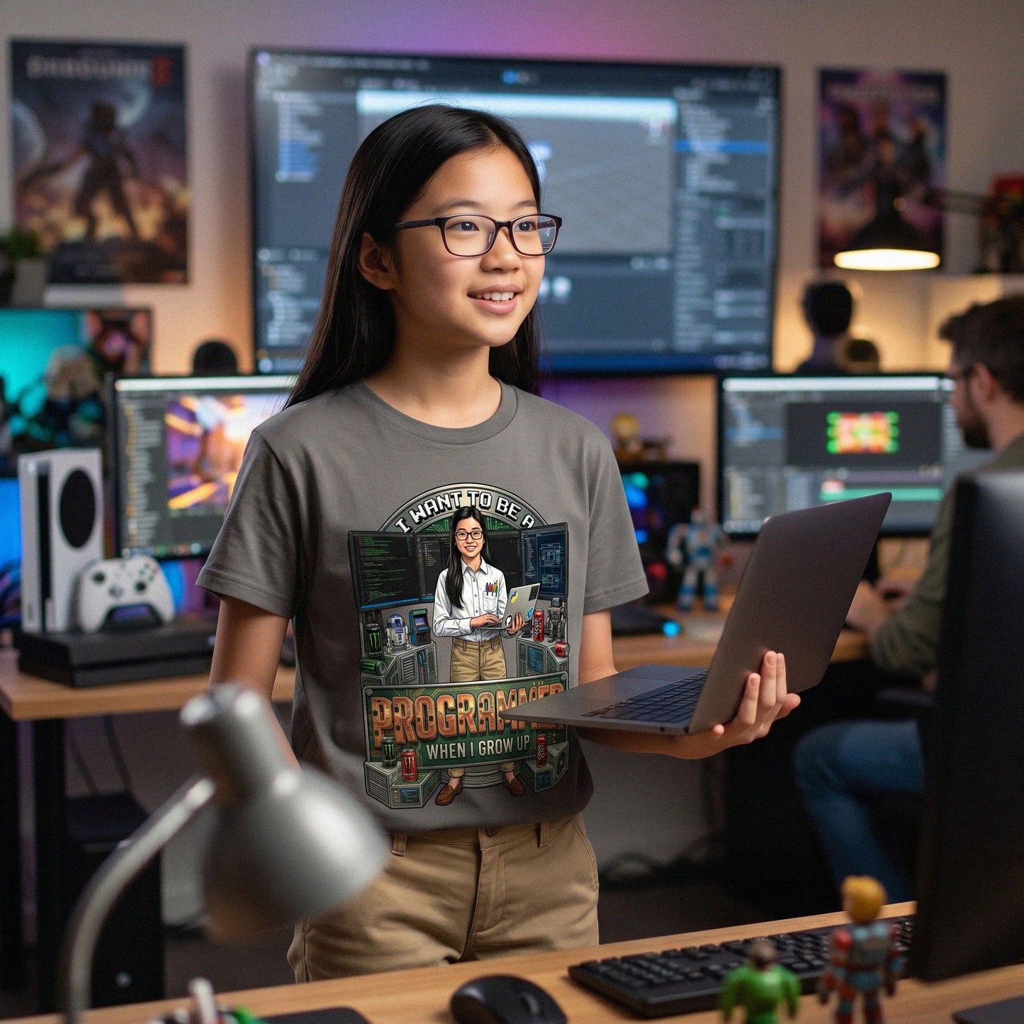 Youth Future Programmer Tee – Asian Girl