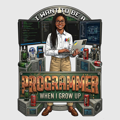Youth Future Programmer Tee – Black Girl