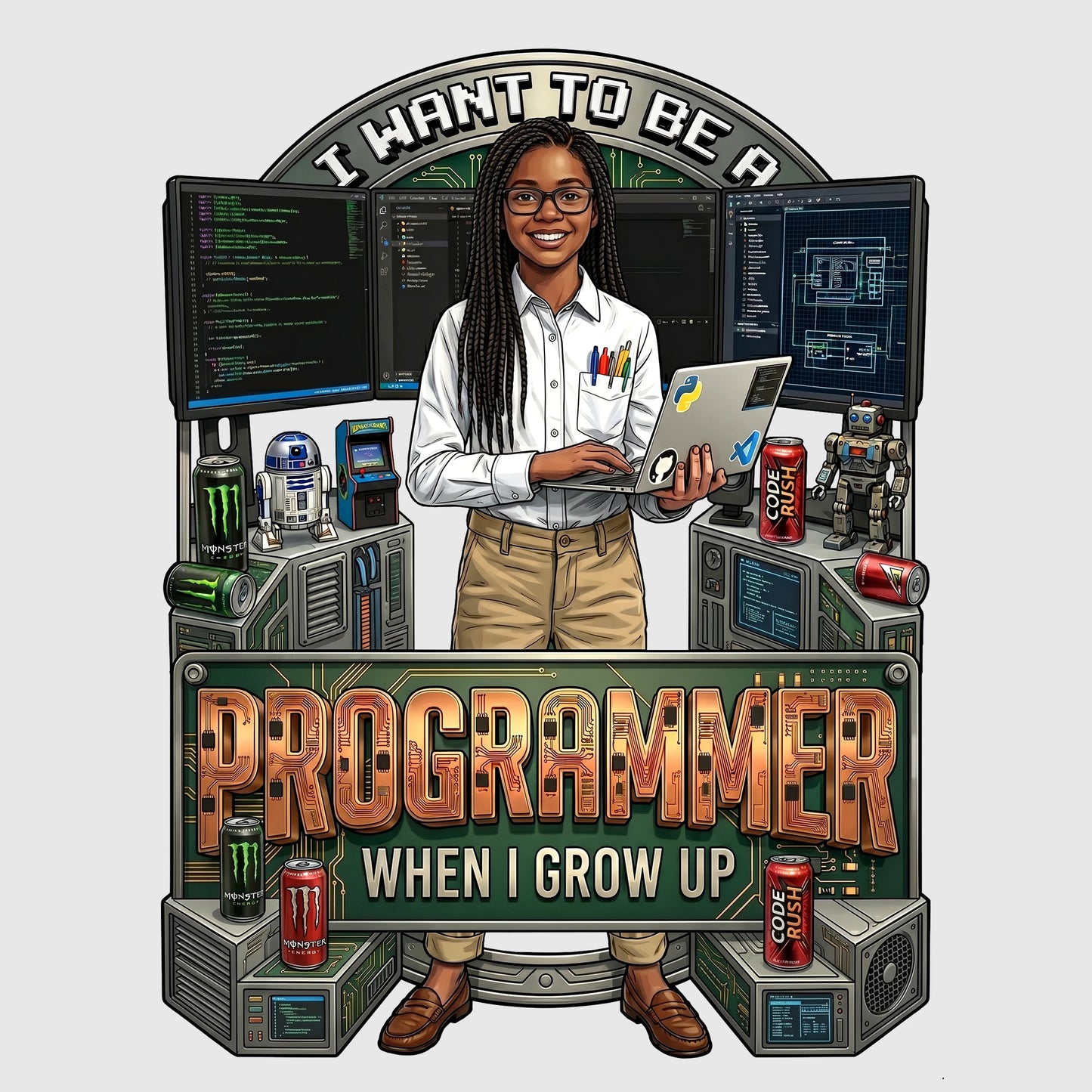 Future Programmer Tee – Black Girl