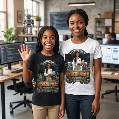 Youth Future Programmer Tee – Black Girl