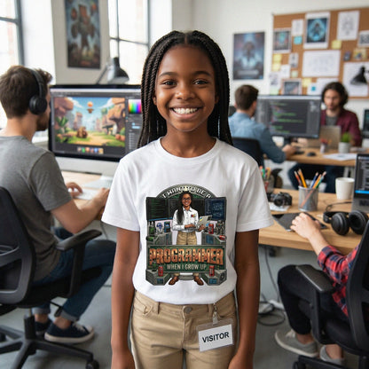 Youth Future Programmer Tee – Black Girl