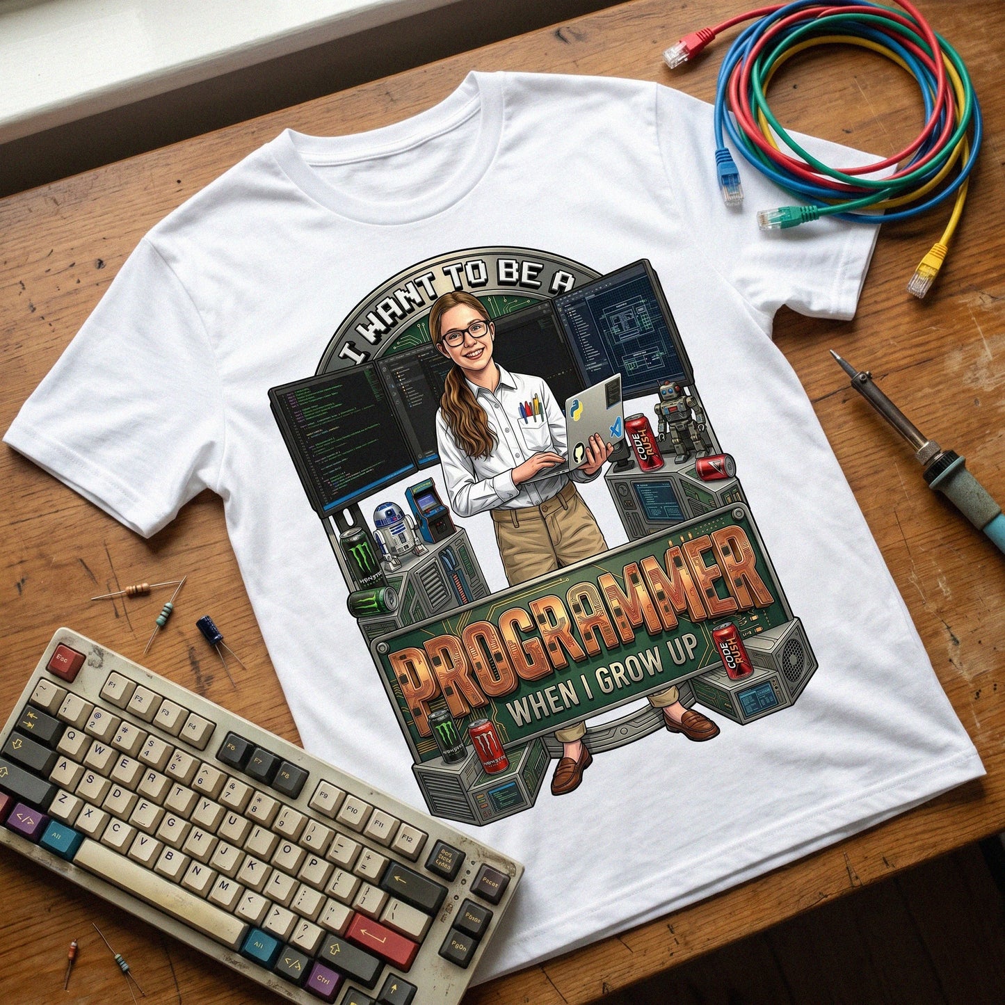 Future Programmer Tee – White Girl