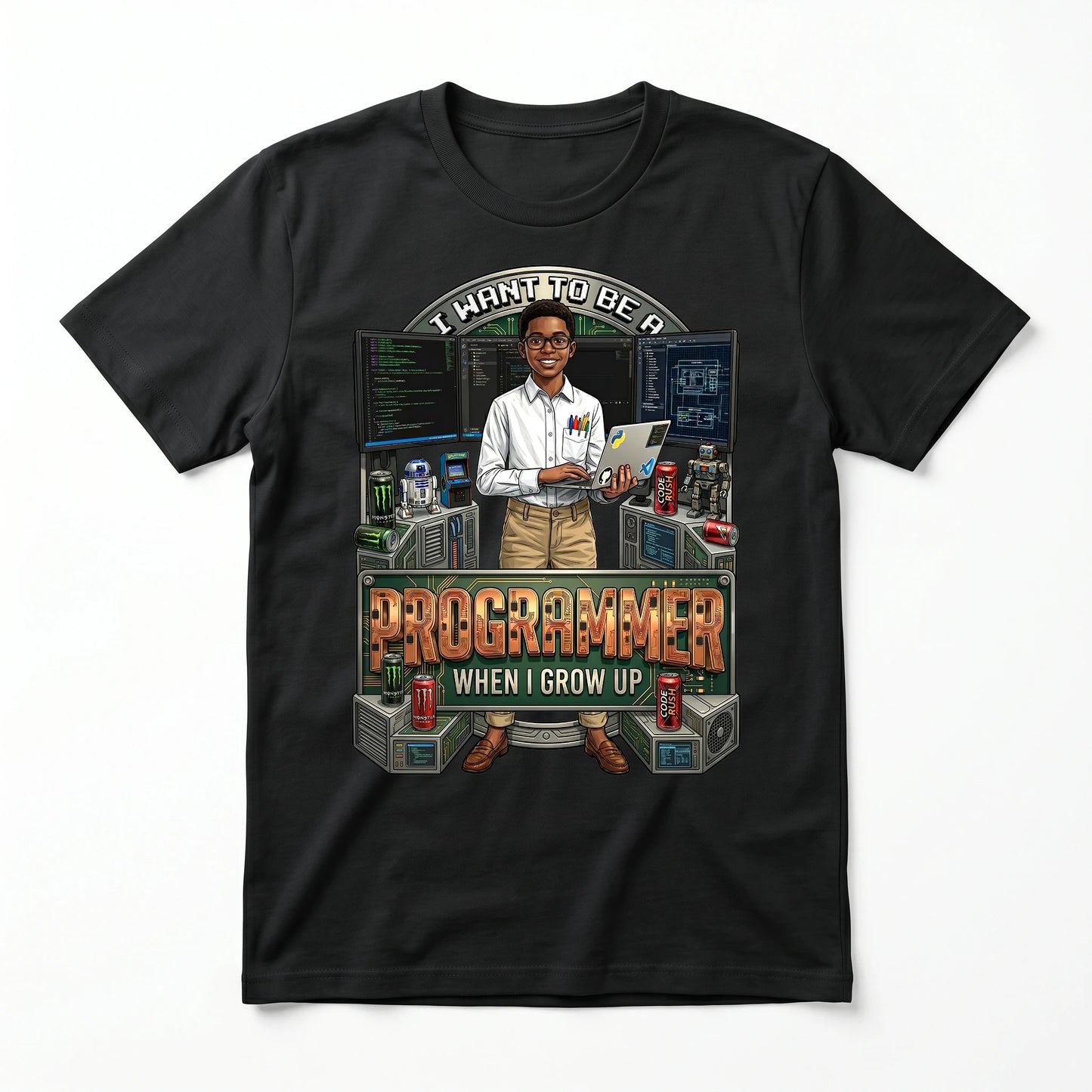Future Programmer Tee – Black Boy
