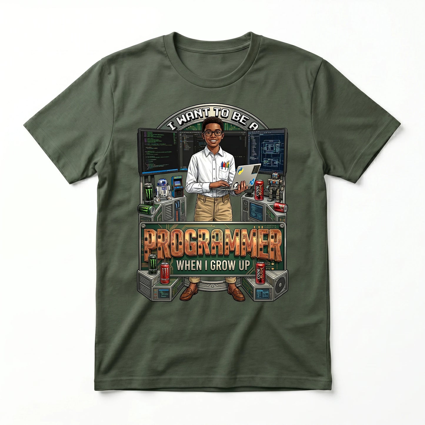 Future Programmer Tee – Black Boy