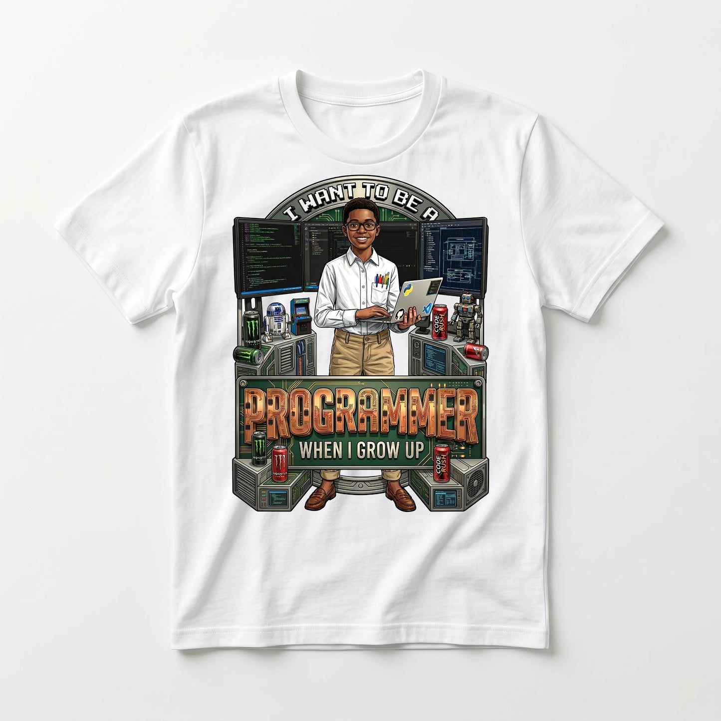 Future Programmer Tee – Black Boy