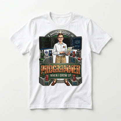Youth Future Programmer Tee – White Boy