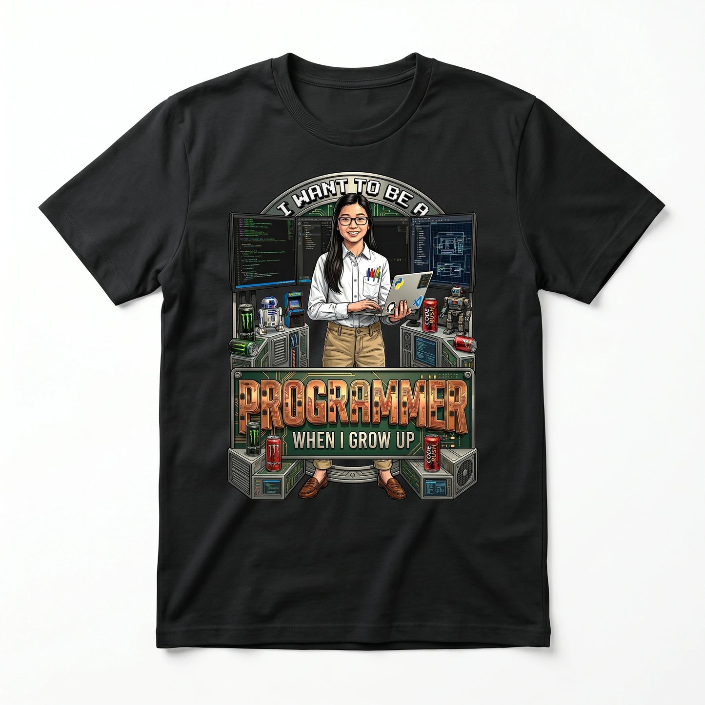 Youth Future Programmer Tee – Asian Girl