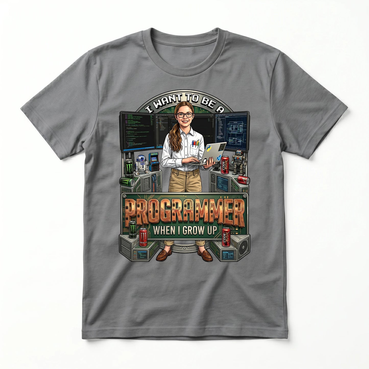 Youth Future Programmer Tee – White Girl