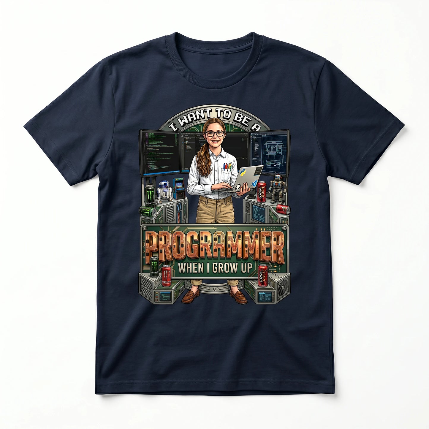 Youth Future Programmer Tee – White Girl