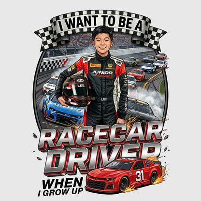 Future Racecar Driver Tee – Asian Boy