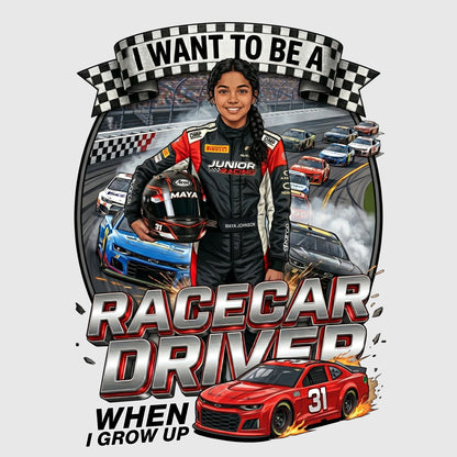 Youth Future Racecar Driver Tee – Latina Girl