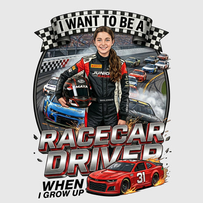 Future Racecar Driver Tee – White Girl