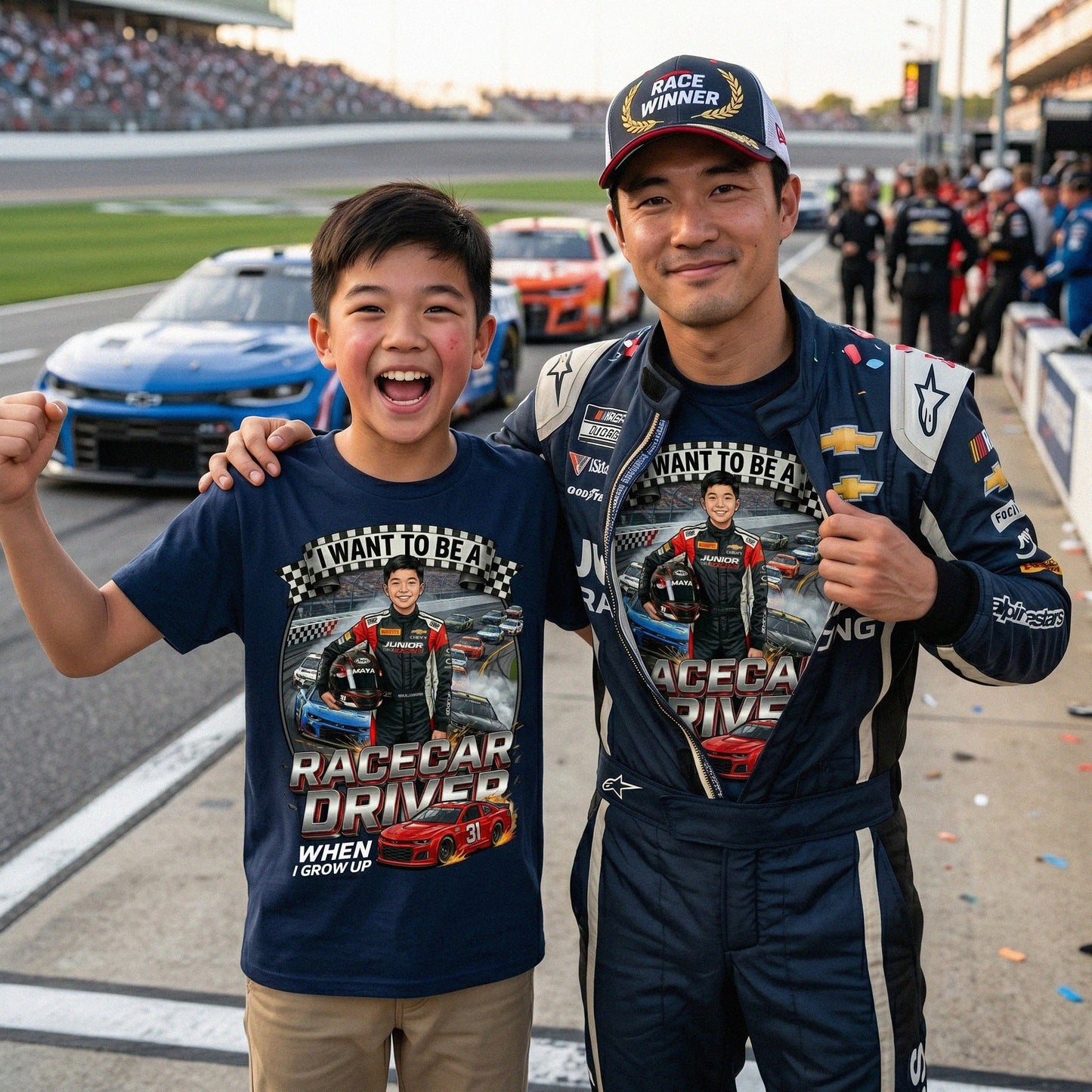 Youth Future Racecar Driver Tee – Asian Boy