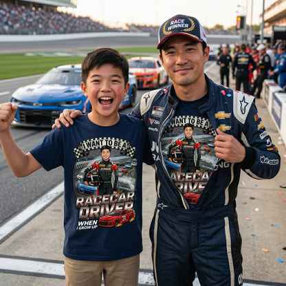 Youth Future Racecar Driver Tee – Asian Boy
