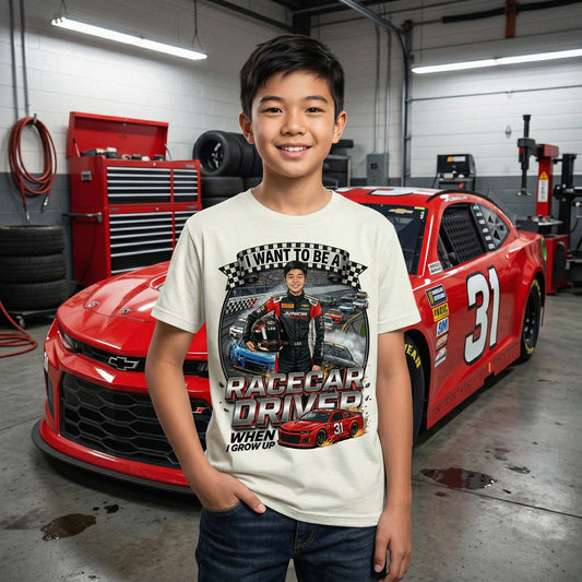 Youth Future Racecar Driver Tee – Asian Boy