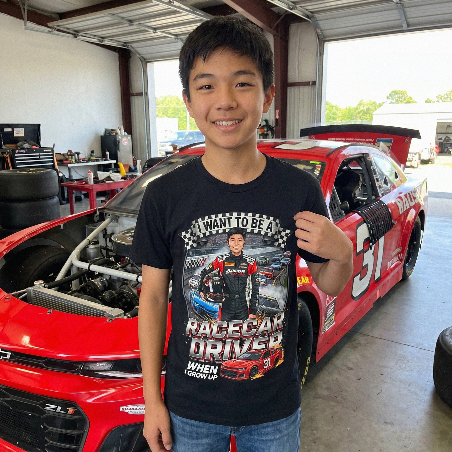 Future Racecar Driver Tee – Asian Boy