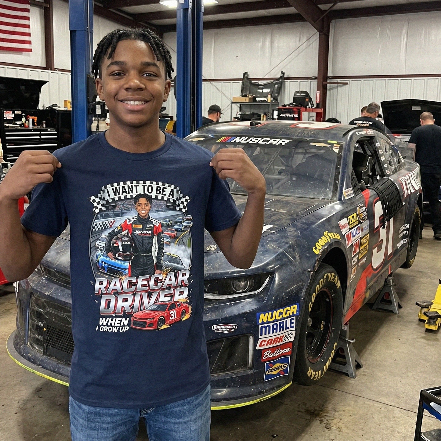Future Racecar Driver Tee – Black Boy