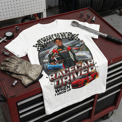 Youth Future Racecar Driver Tee – Black Boy