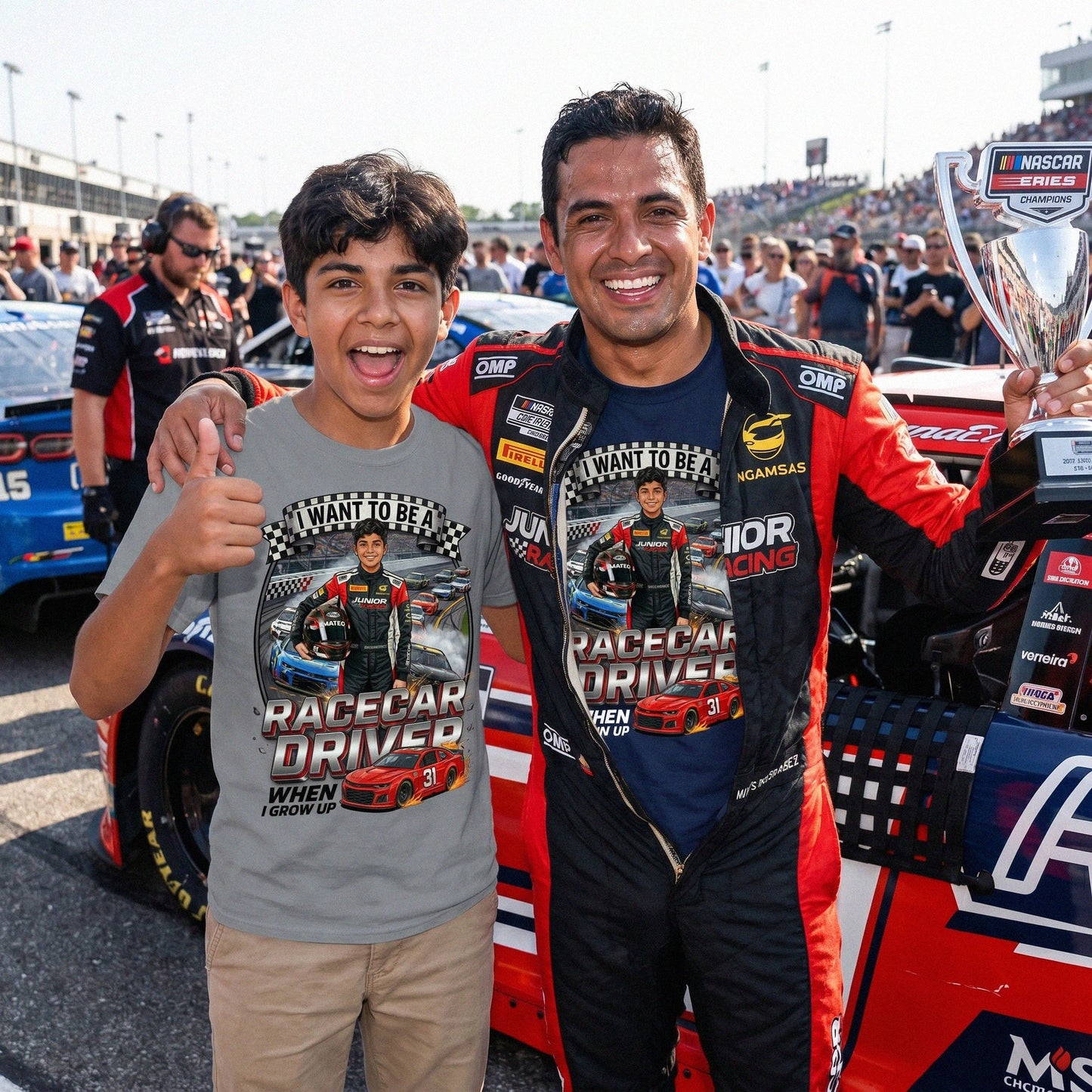 Future Racecar Driver Tee – Latino Boy