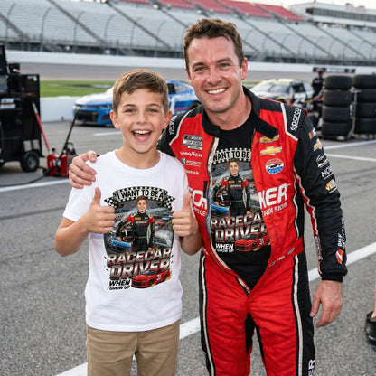 Youth Future Racecar Driver Tee – White Boy