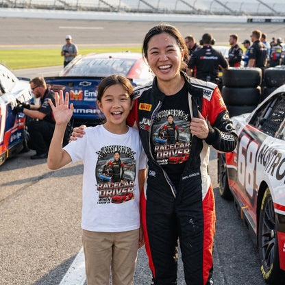Youth Future Racecar Driver Tee – Asian Girl