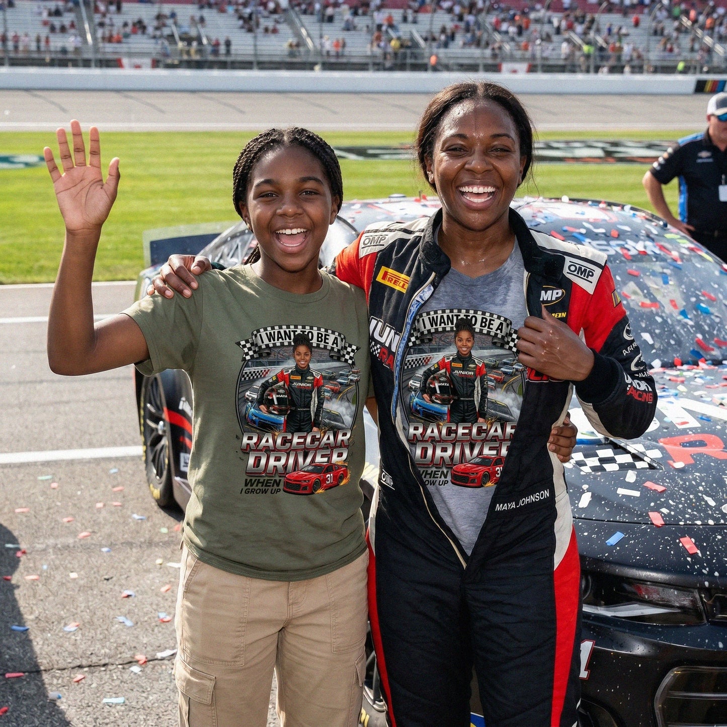 Future Racecar Driver Tee – Black Girl
