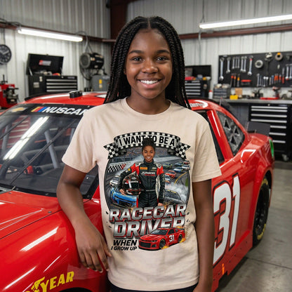 Future Racecar Driver Tee – Black Girl
