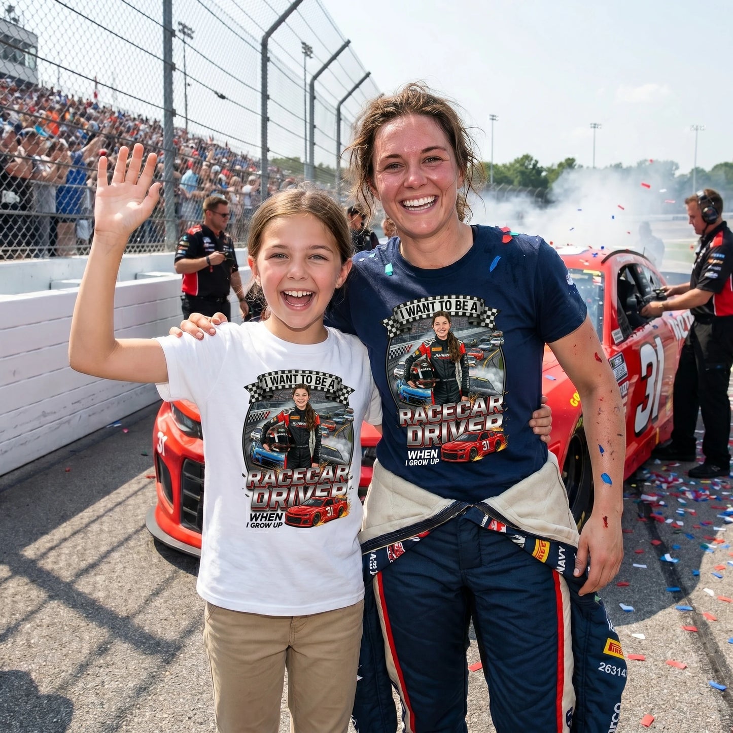 Youth Future Racecar Driver Tee – White Girl