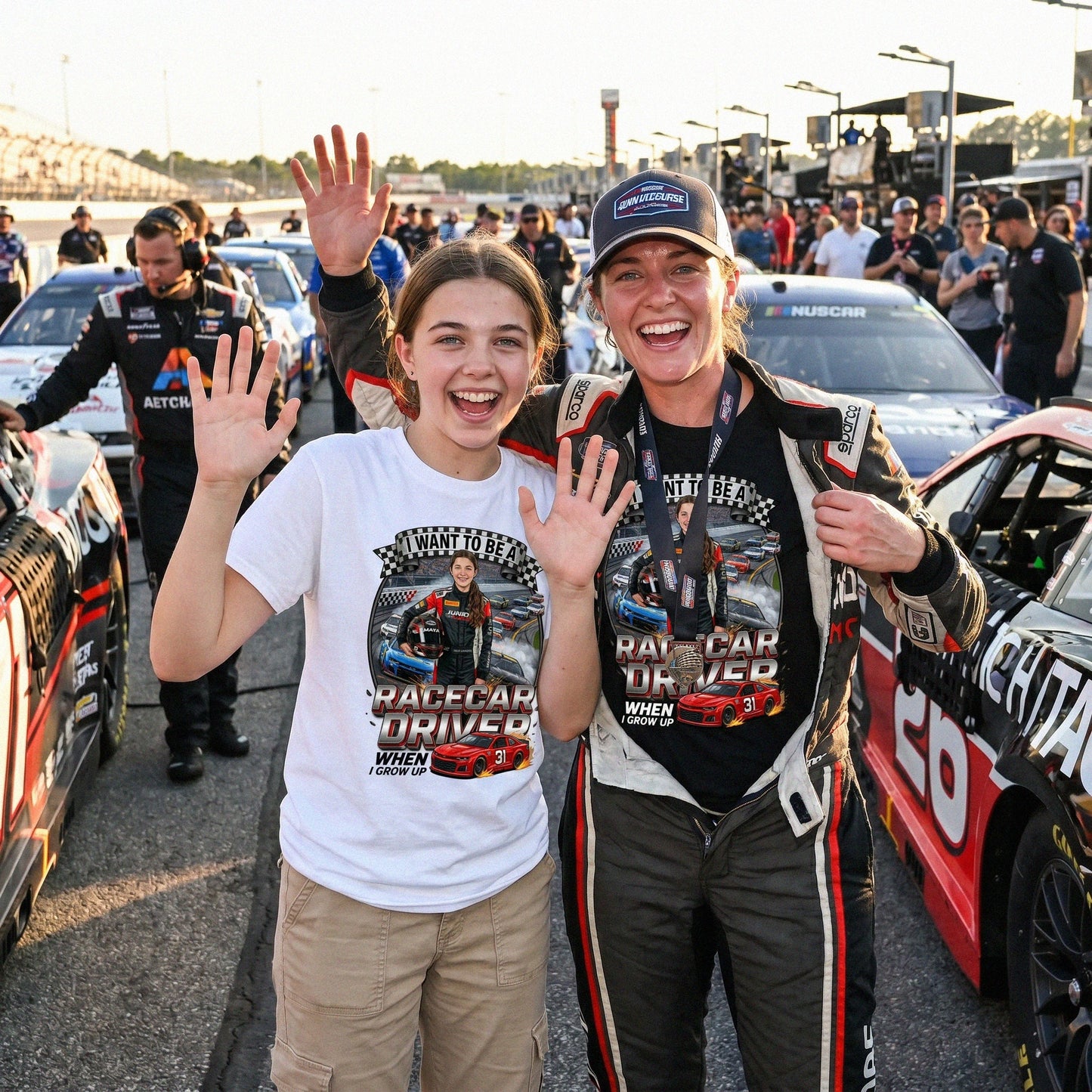 Future Racecar Driver Tee – White Girl
