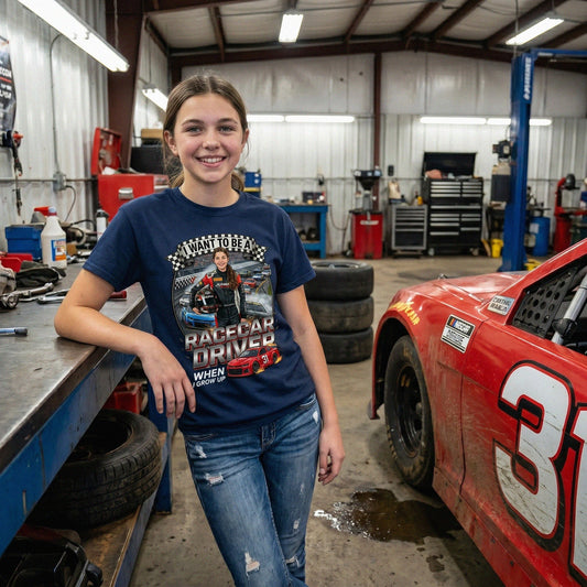 Future Racecar Driver Tee – White Girl