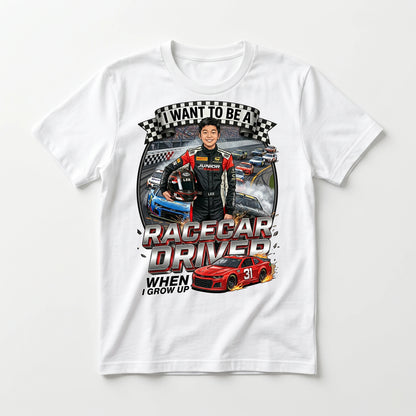 Youth Future Racecar Driver Tee – Asian Boy