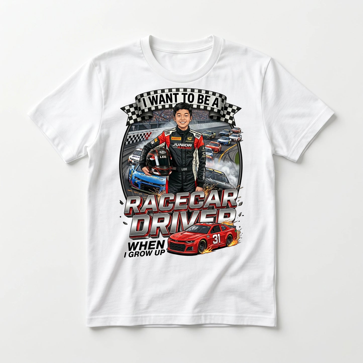 Future Racecar Driver Tee – Asian Boy