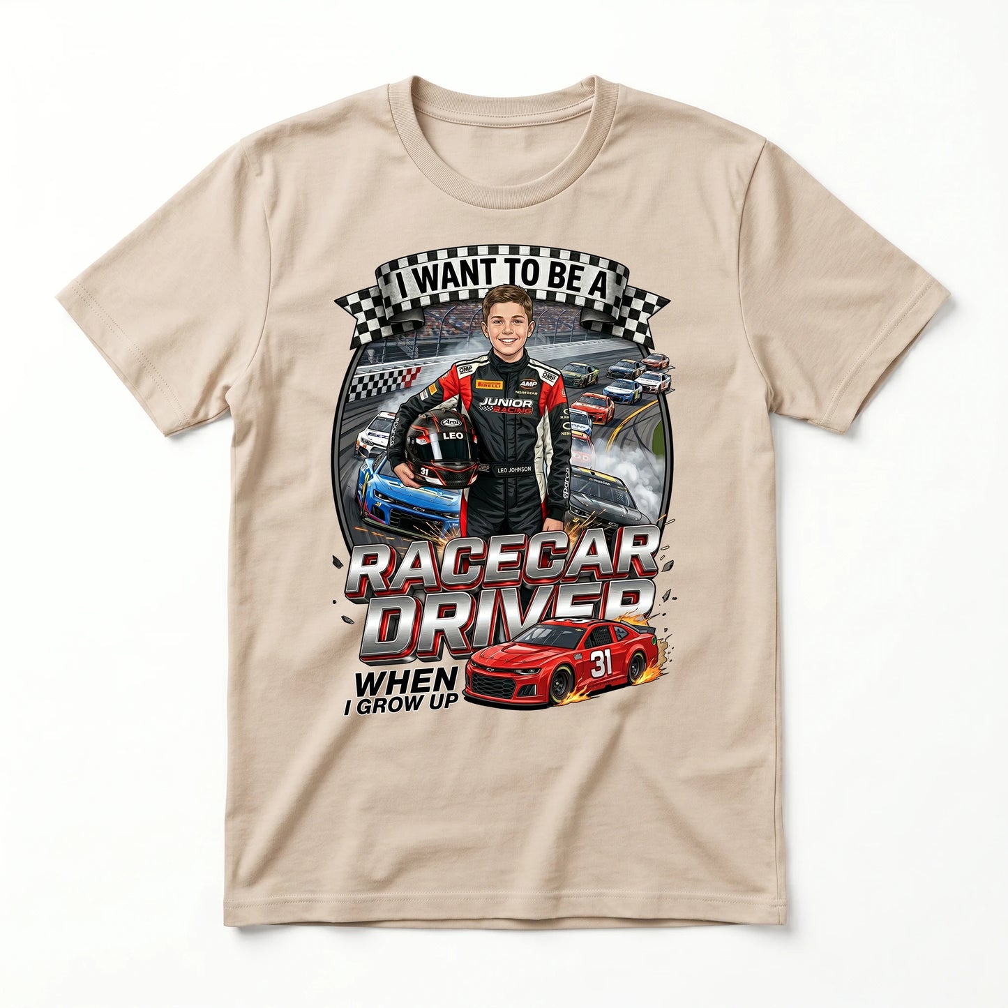 Future Racecar Driver Tee – White Boy